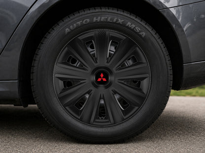 Set 4 capace roti 14 inchi (R14) compatibile MITSUBISHI, Model Aviator Negru