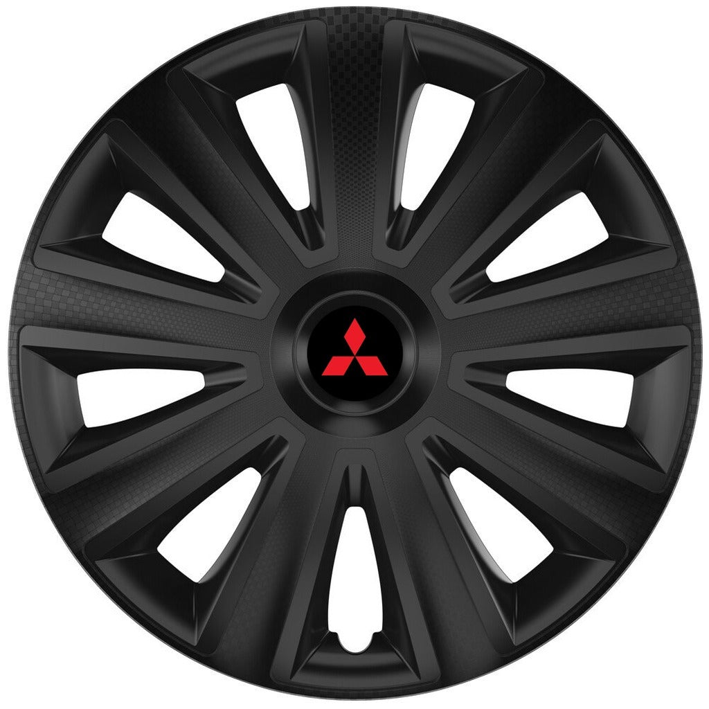 Set 4 capace roti 15 inchi (R15) compatibile MITSUBISHI, Model Aviator Negru