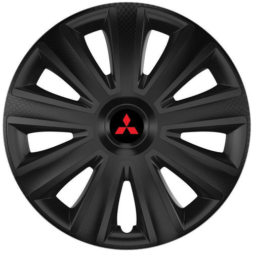 Set 4 capace roti 15 inchi (R15) compatibile MITSUBISHI, Model Aviator Negru