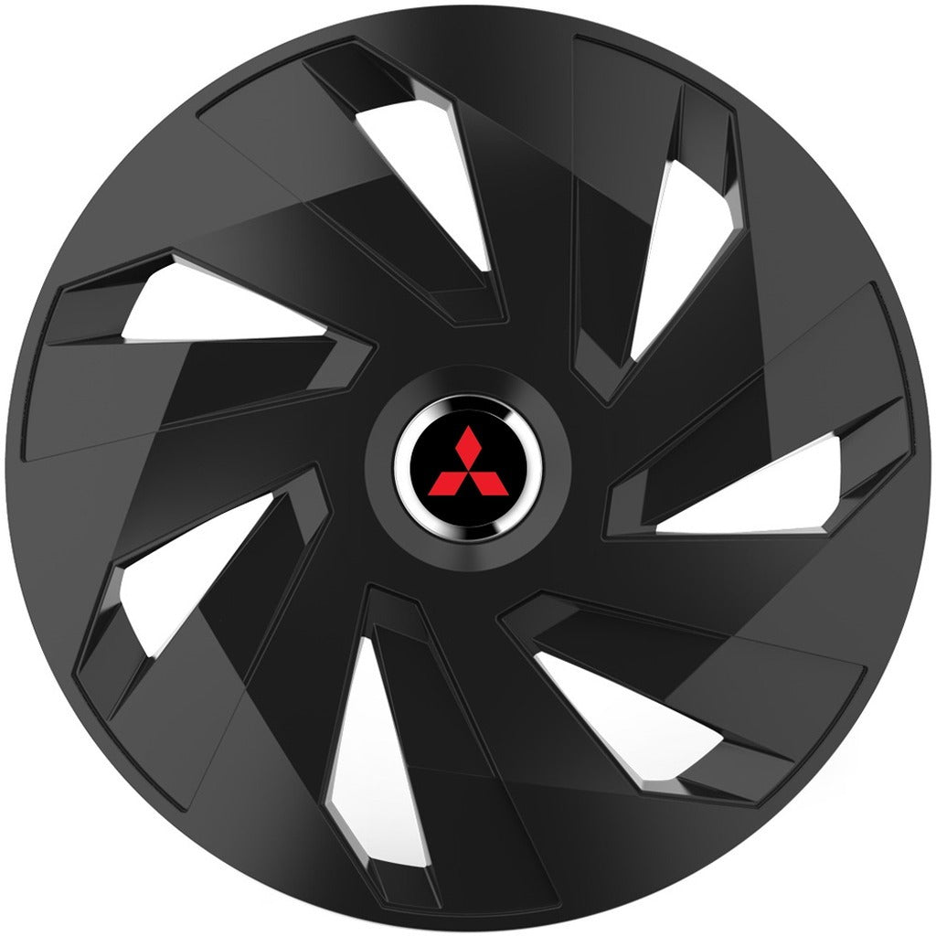 Set 4 capace roti 15 inchi (R15) compatibile MITSUBISHI, Model Vector Negru