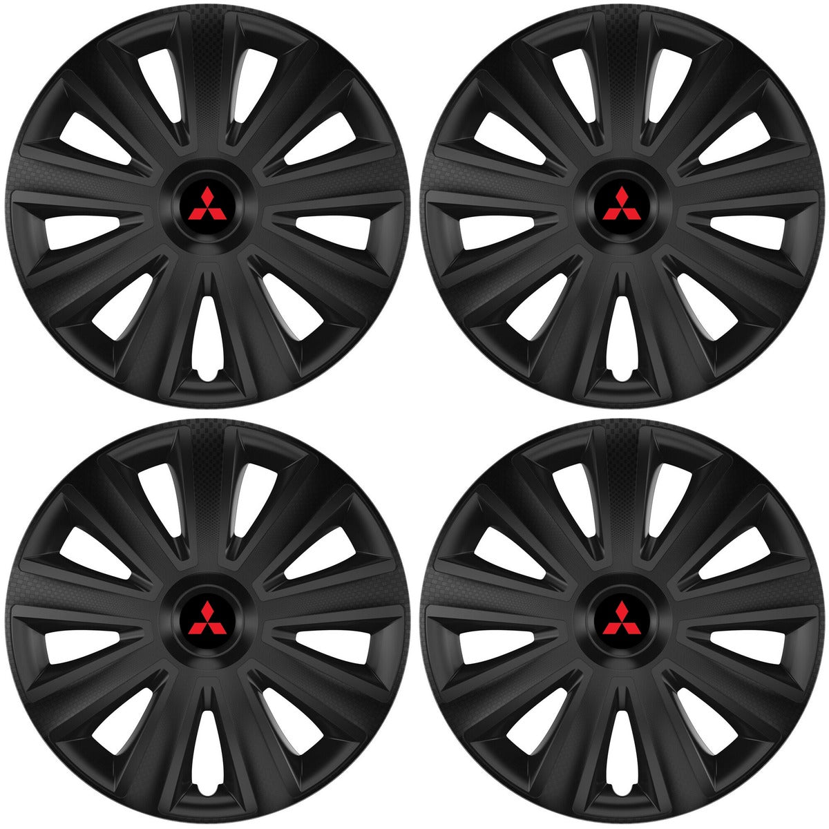 Set 4 capace roti 15 inchi (R15) compatibile MITSUBISHI, Model Aviator Negru