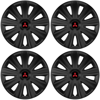Set 4 capace roti 15 inchi (R15) compatibile MITSUBISHI, Model Aviator Negru