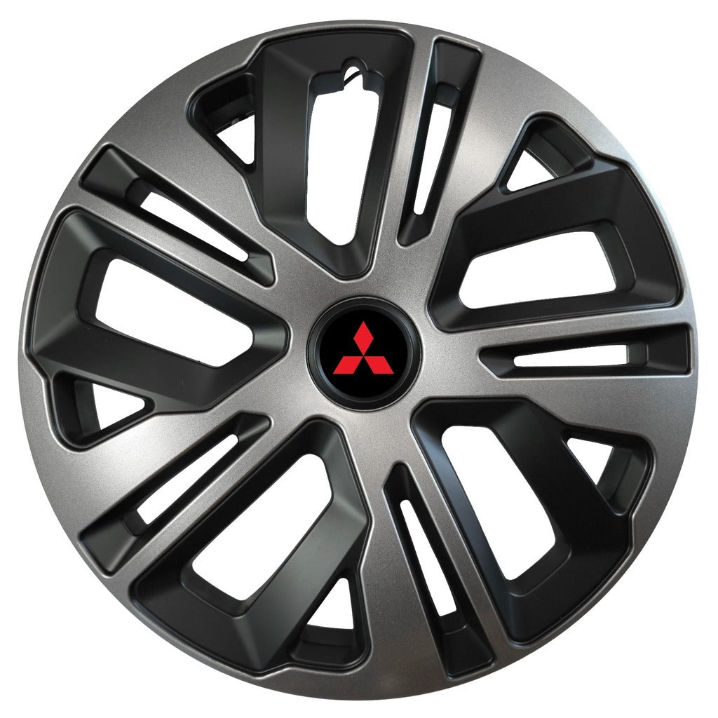 Set 4 capace roti 16 inchi (R16) compatibile MITSUBISHI, Model Raven Grafit