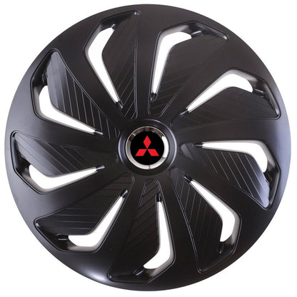 Set 4 capace roti 16 inchi (R16) compatibile MITSUBISHI, Model Wind Negru