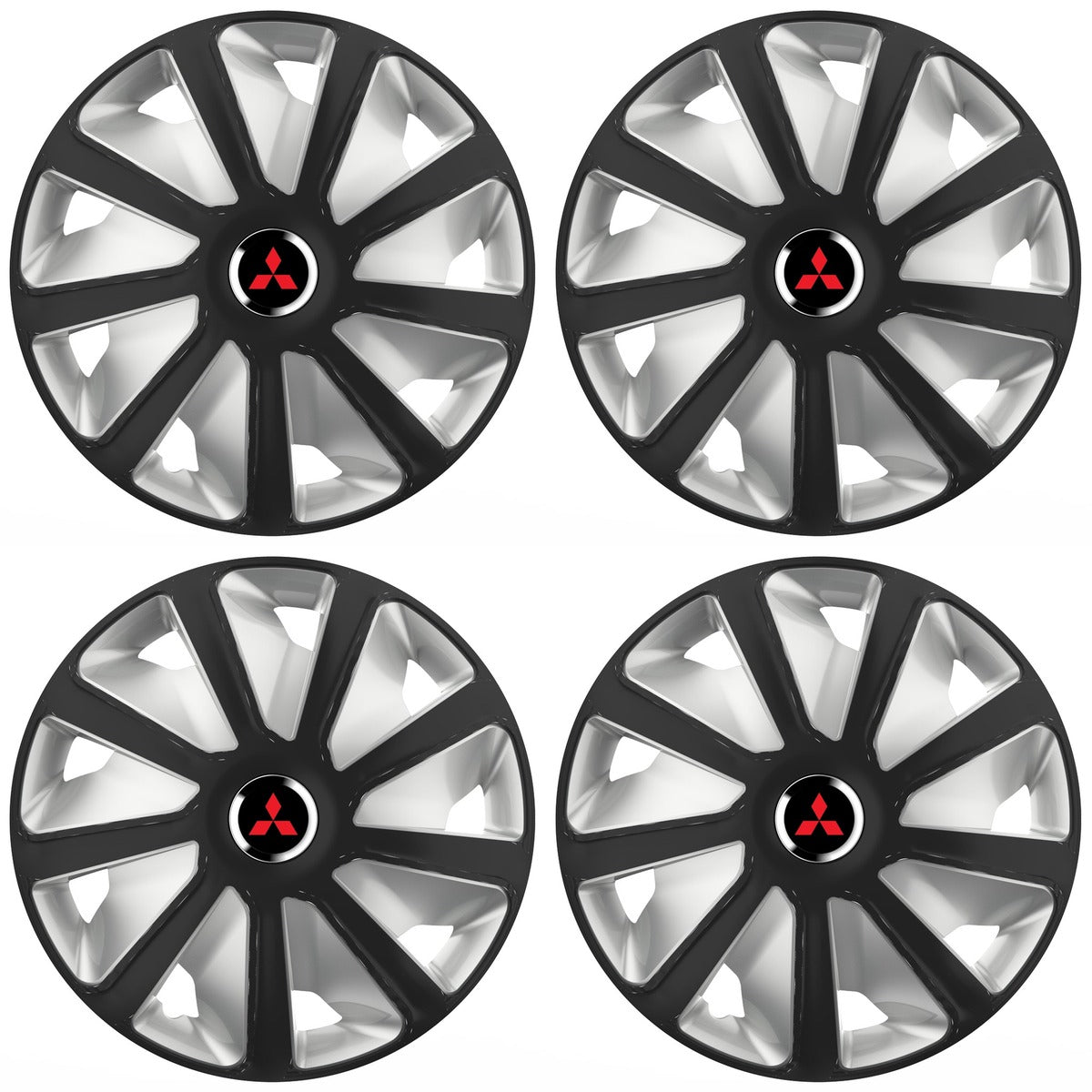 Set 4 capace roti 16 inchi (R16) compatibile MITSUBISHI, Model Van Negru-Gri