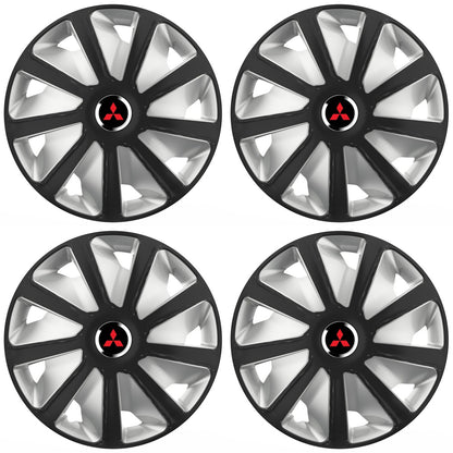 Set 4 capace roti 16 inchi (R16) compatibile MITSUBISHI, Model Van Negru-Gri