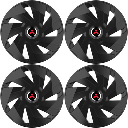 Set 4 capace roti 16 inchi (R16) compatibile MITSUBISHI, Model Vector Negru