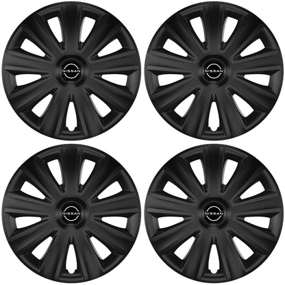 Set 4 capace roti 16 inchi (R16) compatibile NISSAN, Model Aviator Negru