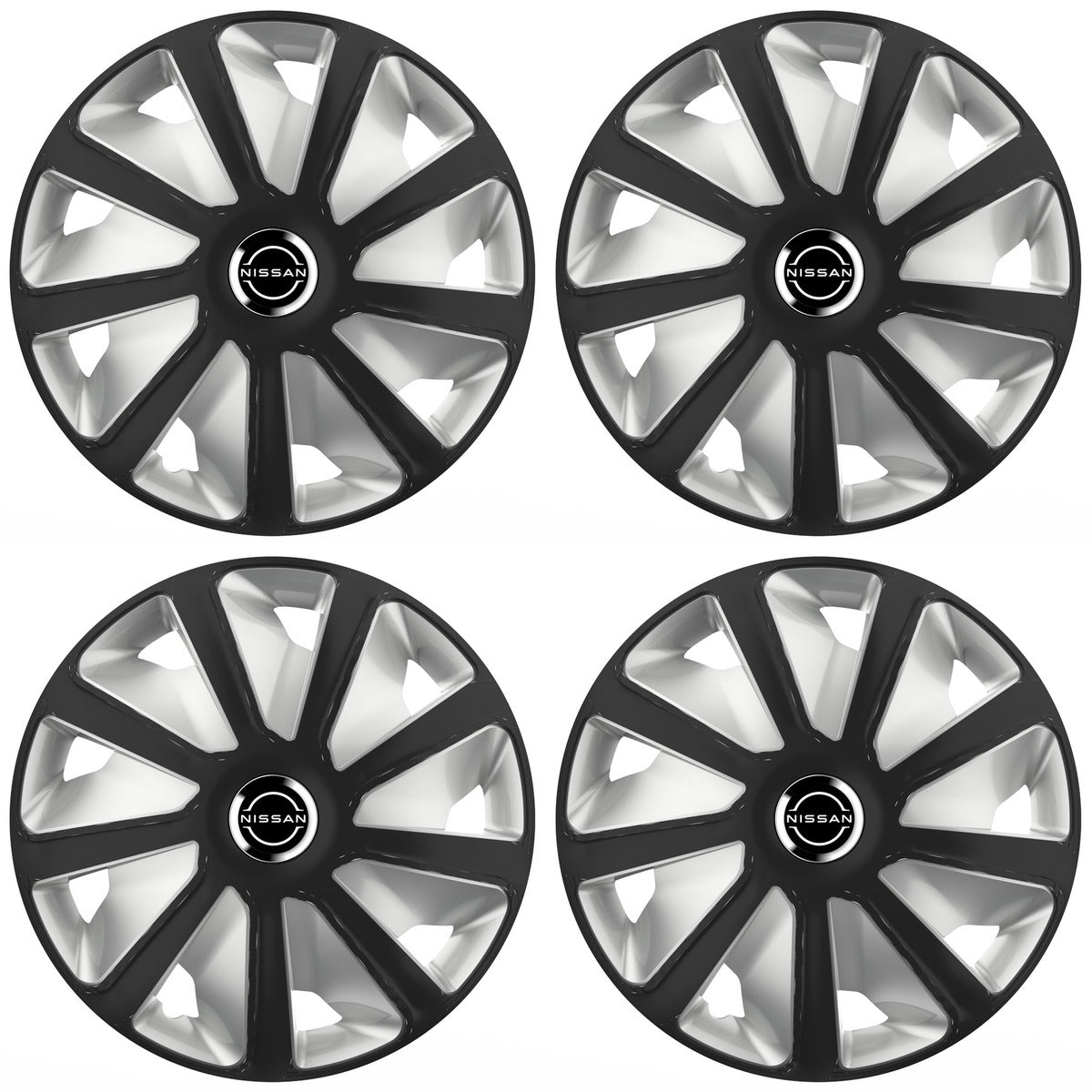 Set 4 capace roti 16 inchi (R16) compatibile NISSAN, Model Van Negru-Gri