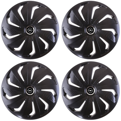 Set 4 capace roti 14 inchi (R14) compatibile OPEL, Model Wind Negru