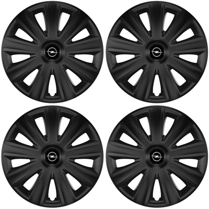 Set 4 capace roti 16 inchi (R16) compatibile OPEL, Model Aviator Negru