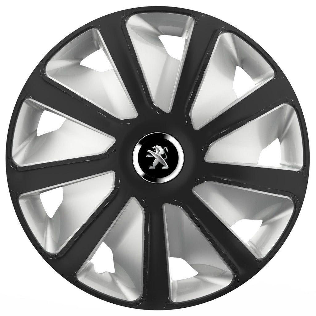 Set 4 capace roti 16 inchi (R16) compatibile PEUGEOT, Model Van Negru-Gri