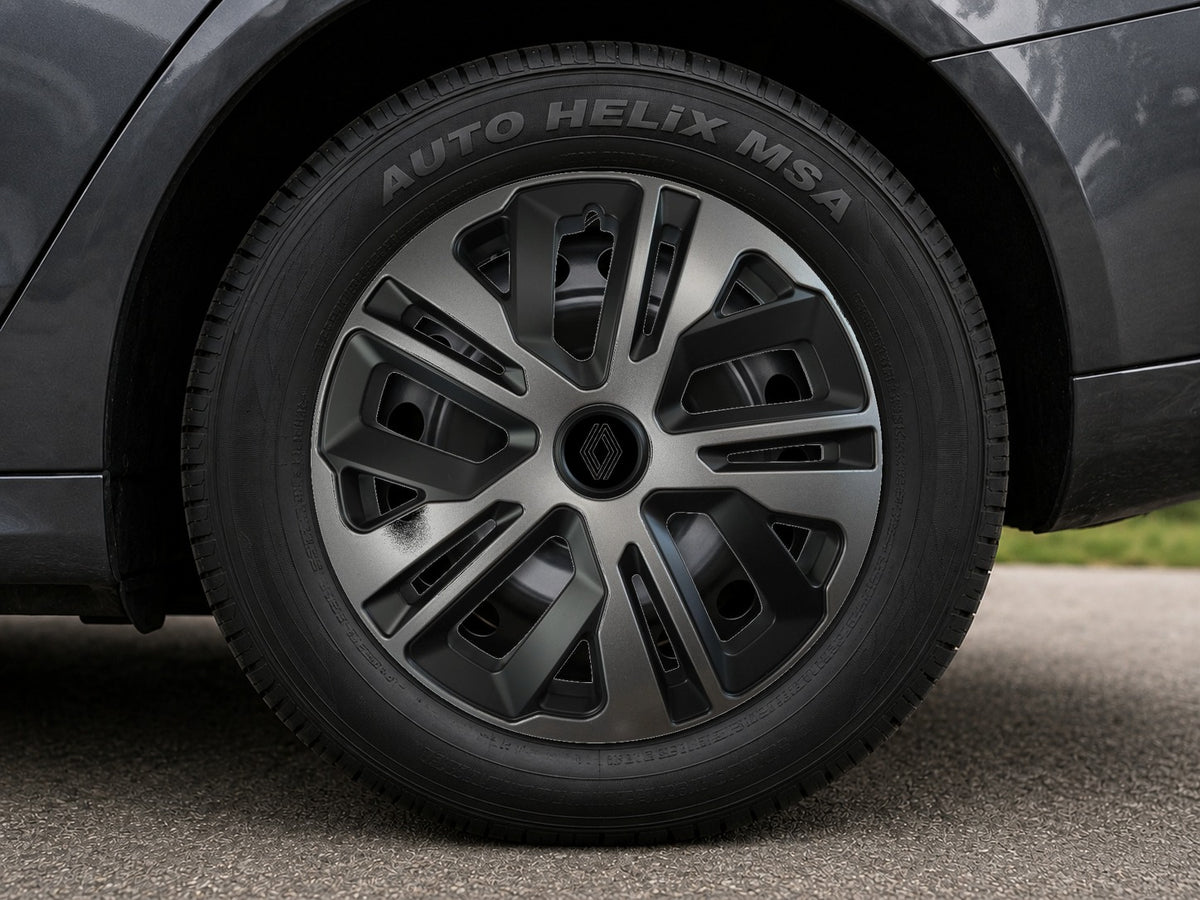 Set 4 capace roti 16 inchi (R16) compatibile RENAULT, Model Raven Grafit