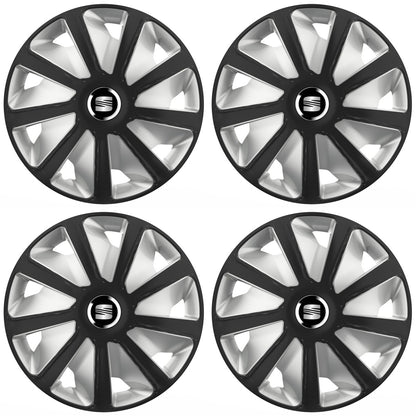 Set 4 capace roti 16 inchi (R16) compatibile SEAT, Model Van Negru-Gri