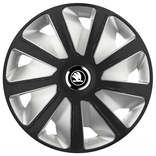 Set 4 capace roti 16 inchi (R16) compatibile SKODA, Model Van Negru-Gri