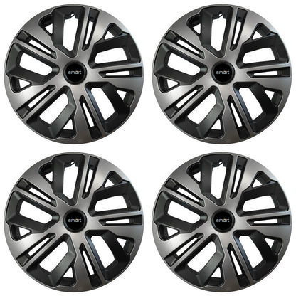 Set 4 capace roti 14 inchi (R14) compatibile SMART, Model Raven Grafit