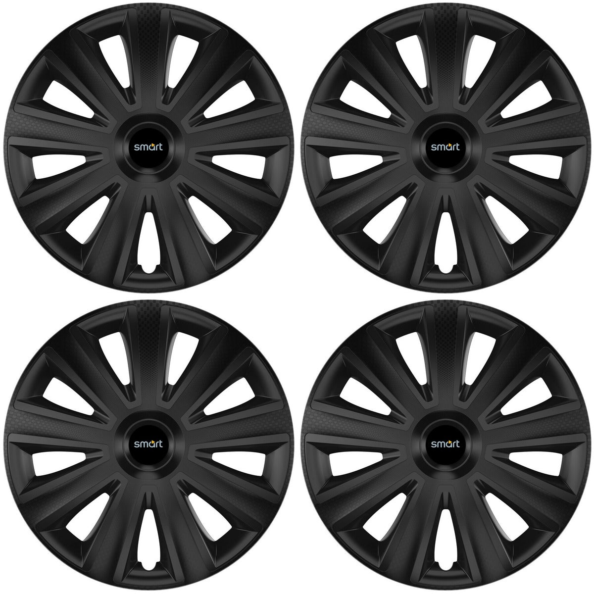 Set 4 capace roti 14 inchi (R14) compatibile SMART, Model Aviator Negru