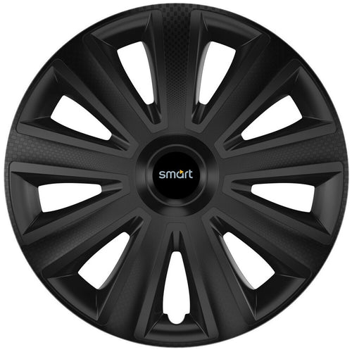 Set 4 capace roti 15 inchi (R15) compatibile SMART, Model Aviator Negru