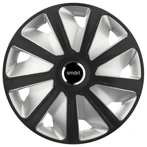 Set 4 capace roti 16 inchi (R16) compatibile SMART, Model Van Negru-Gri