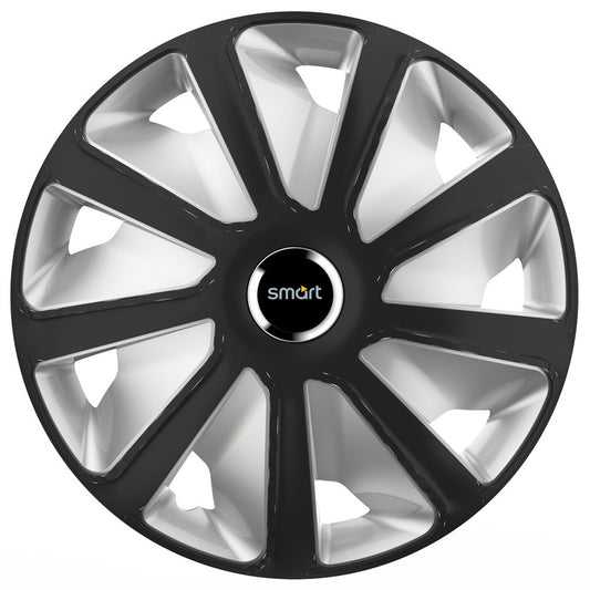 Set 4 capace roti 16 inchi (R16) compatibile SMART, Model Van Negru-Gri