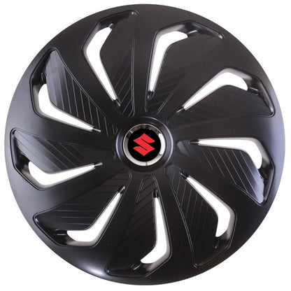 Set 4 capace roti 14 inchi (R14) compatibile SUZUKI, Model Wind Negru