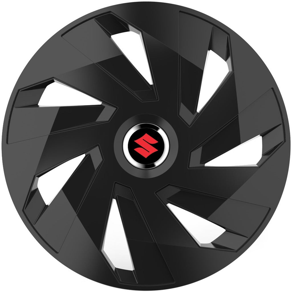 Set 4 capace roti 14 inchi (R14) compatibile SUZUKI, Model Vector Negru