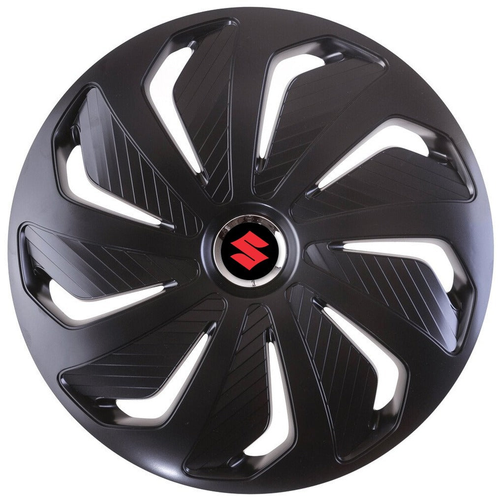 Set 4 capace roti 15 inchi (R15) compatibile SUZUKI, Model Wind Negru