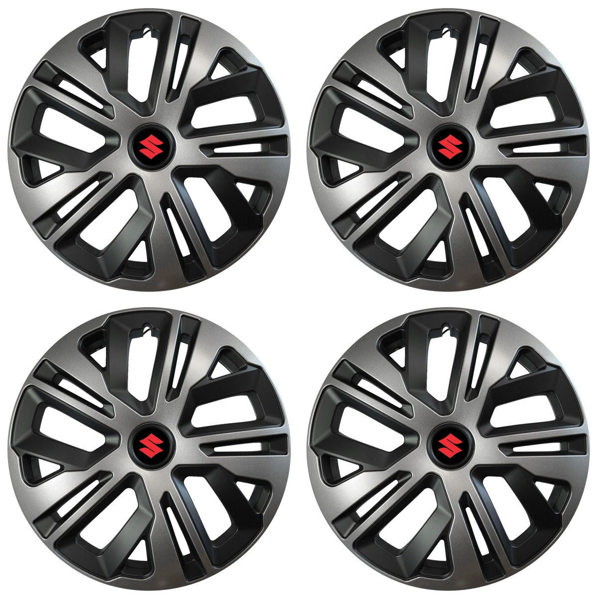Set 4 capace roti 15 inchi (R15) compatibile SUZUKI, Model Raven Grafit