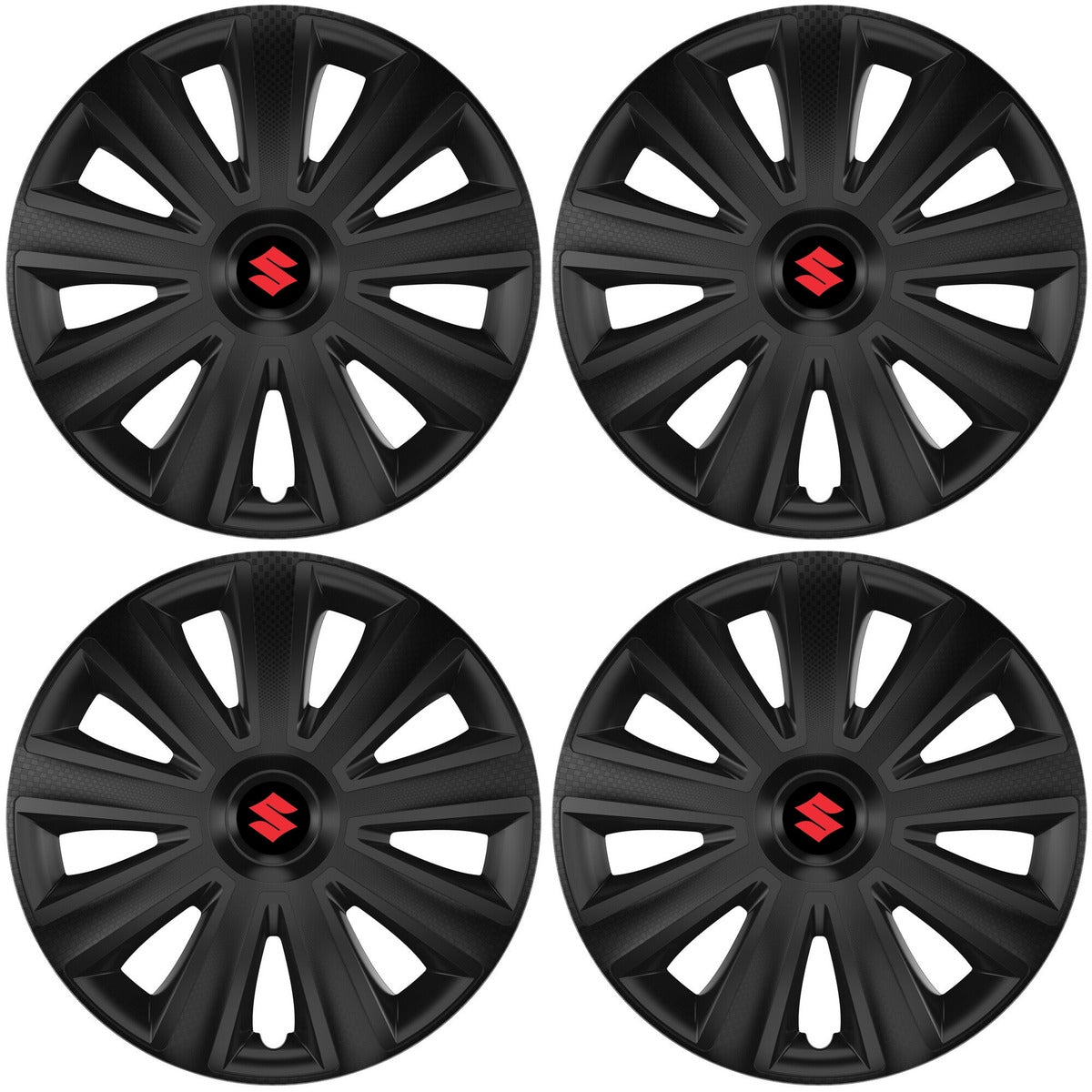 Set 4 capace roti 15 inchi (R15) compatibile SUZUKI, Model Aviator Negru