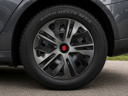 Set 4 capace roti 15 inchi (R15) compatibile SUZUKI, Model Raven Grafit
