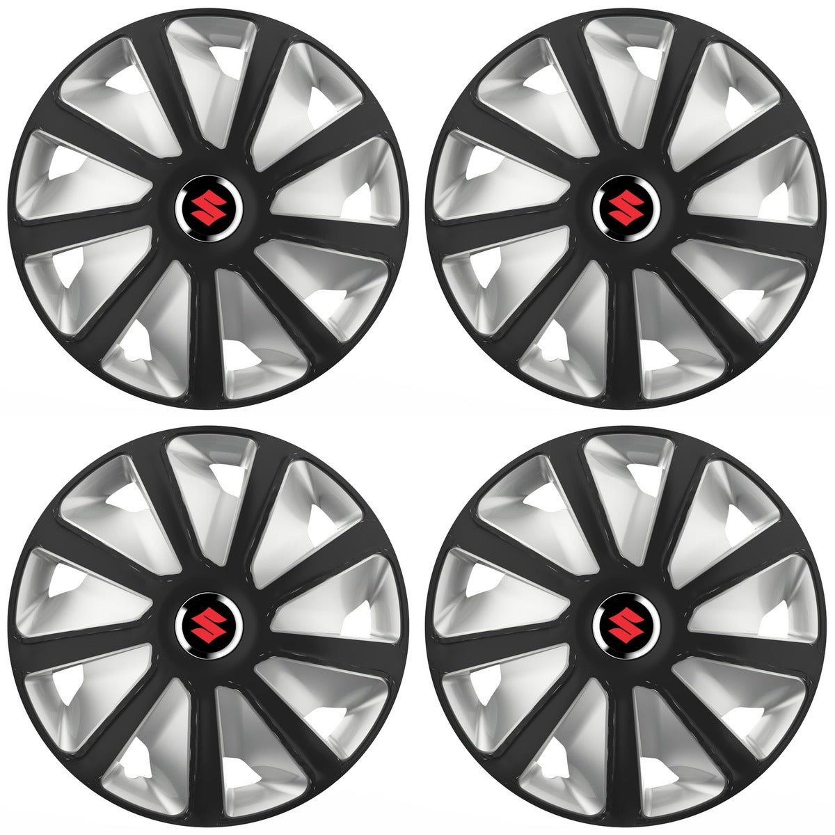 Set 4 capace roti 16 inchi (R16) compatibile SUZUKI, Model Van Negru-Gri