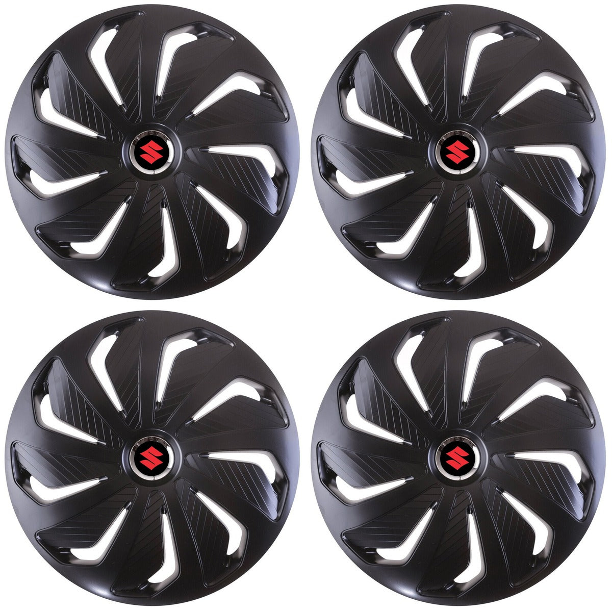 Set 4 capace roti 16 inchi (R16) compatibile SUZUKI, Model Wind Negru