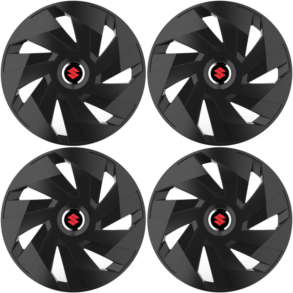 Set 4 capace roti 16 inchi (R16) compatibile SUZUKI, Model Vector Negru