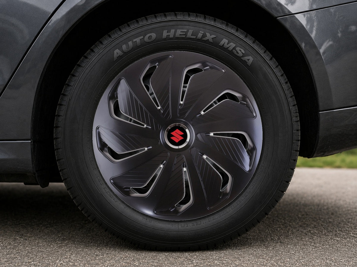 Set 4 capace roti 16 inchi (R16) compatibile SUZUKI, Model Wind Negru