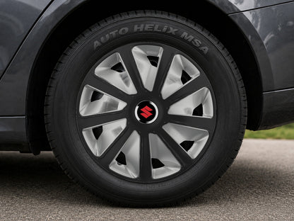 Set 4 capace roti 16 inchi (R16) compatibile SUZUKI, Model Van Negru-Gri