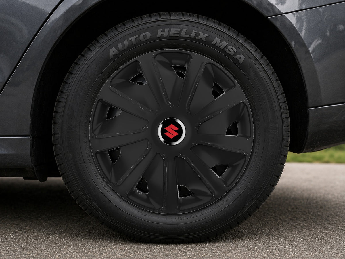 Set 4 capace roti 16 inchi (R16) compatibile SUZUKI, Model Van Negru