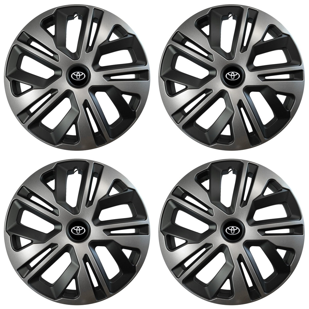 Set 4 capace roti 14 inchi (R14) compatibile TOYOTA, Model Raven Grafit