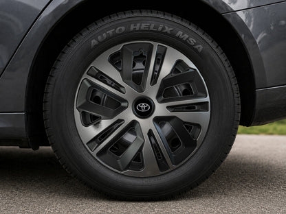 Set 4 capace roti 14 inchi (R14) compatibile TOYOTA, Model Raven Grafit