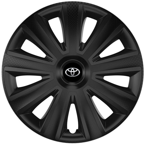 Set 4 capace roti 15 inchi (R15) compatibile TOYOTA, Model Aviator Negru