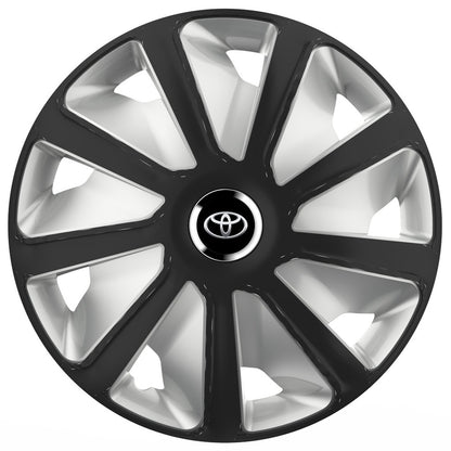 Set 4 capace roti 16 inchi (R16) compatibile TOYOTA, Model Van Negru-Gri