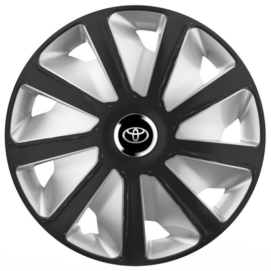 Set 4 capace roti 16 inchi (R16) compatibile TOYOTA, Model Van Negru-Gri