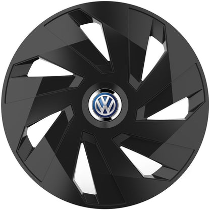 Set 4 capace roti 14 inchi (R14) compatibile VOLKSWAGEN, Model Vector Negru