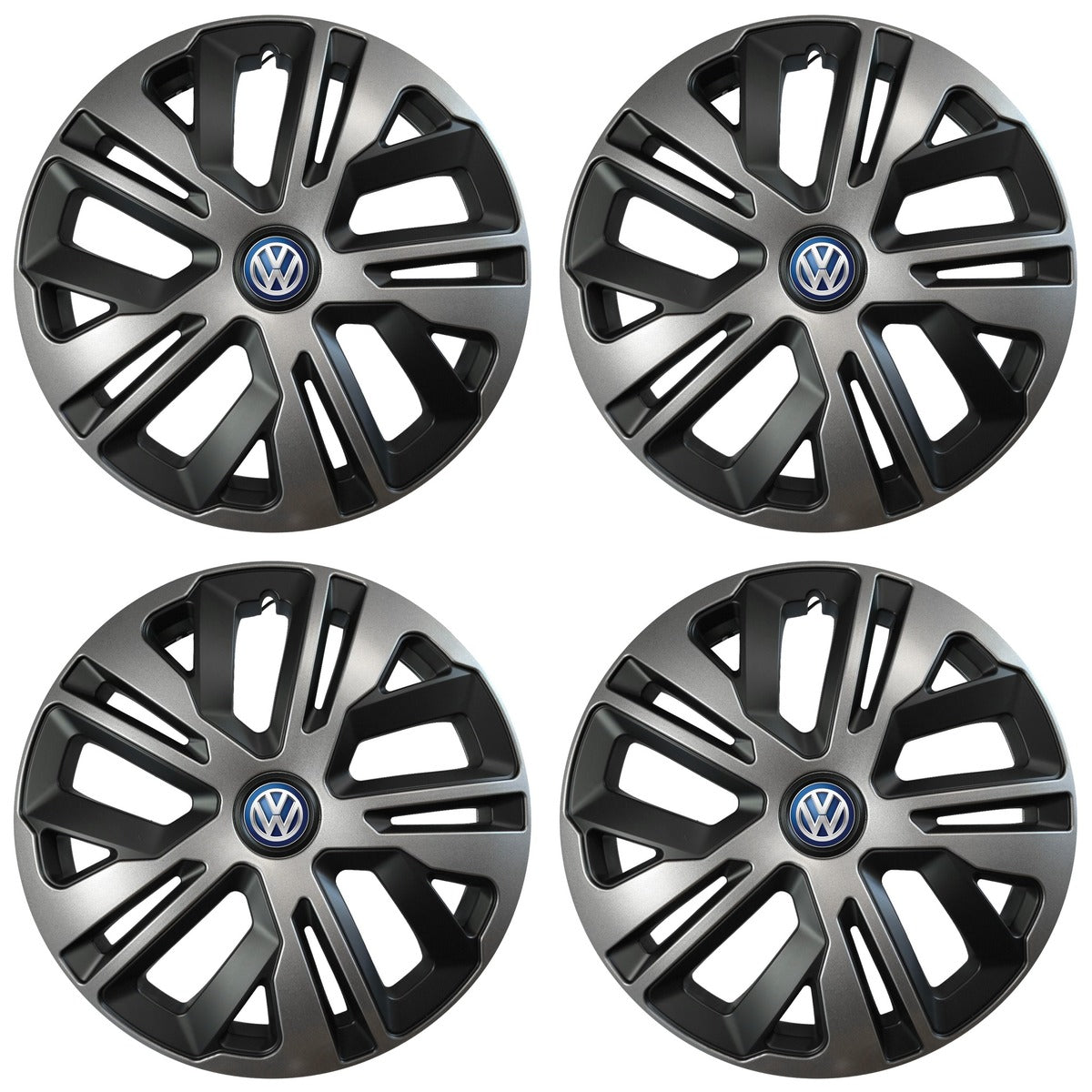 Set 4 capace roti 14 inchi (R14) compatibile VOLKSWAGEN, Model Raven Grafit