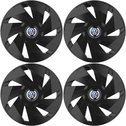 Set 4 capace roti 14 inchi (R14) compatibile VOLKSWAGEN, Model Vector Negru