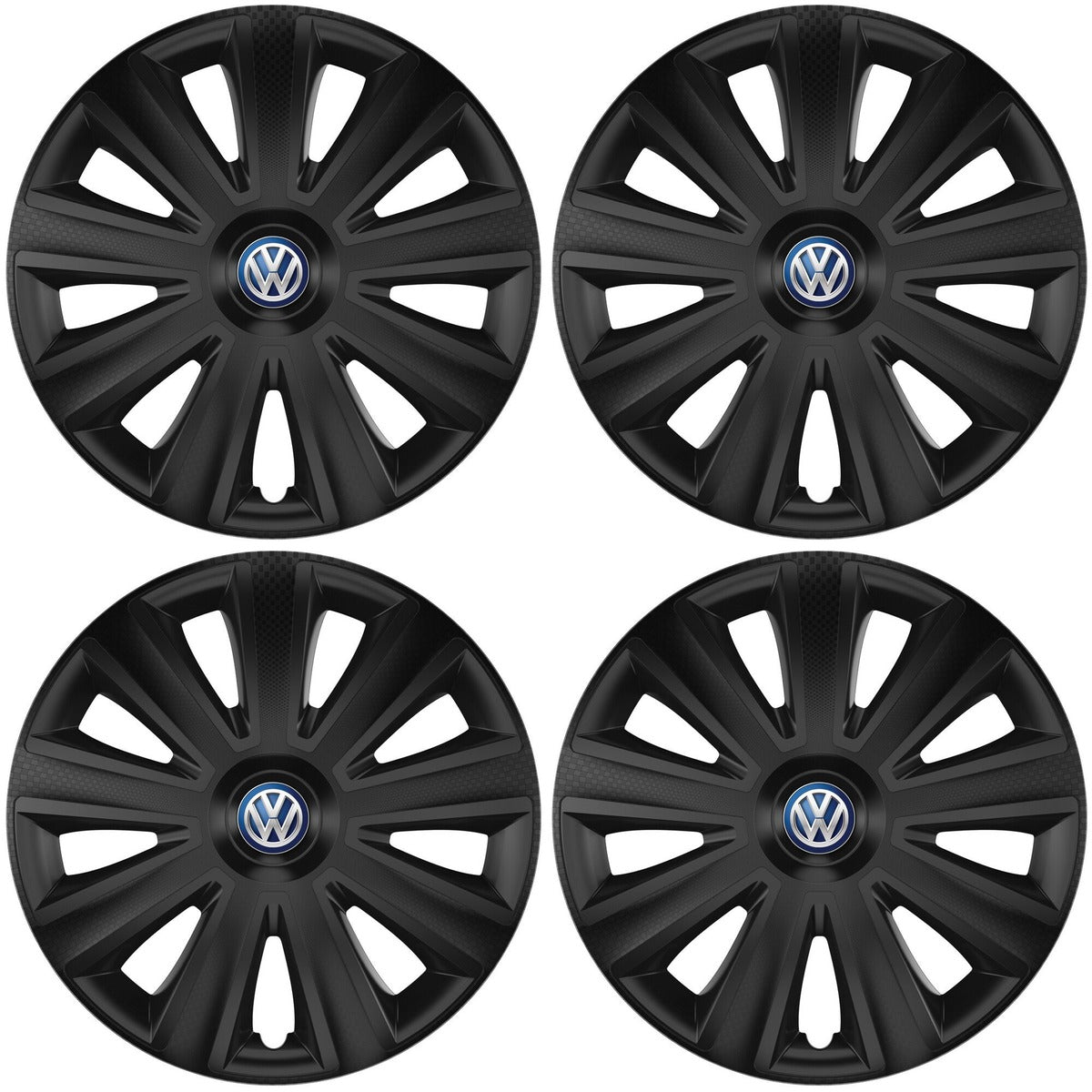 Set 4 capace roti 14 inchi (R14) compatibile VOLKSWAGEN, Model Aviator Negru