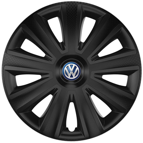 Set 4 capace roti 15 inchi (R15) compatibile VOLKSWAGEN, Model Aviator Negru