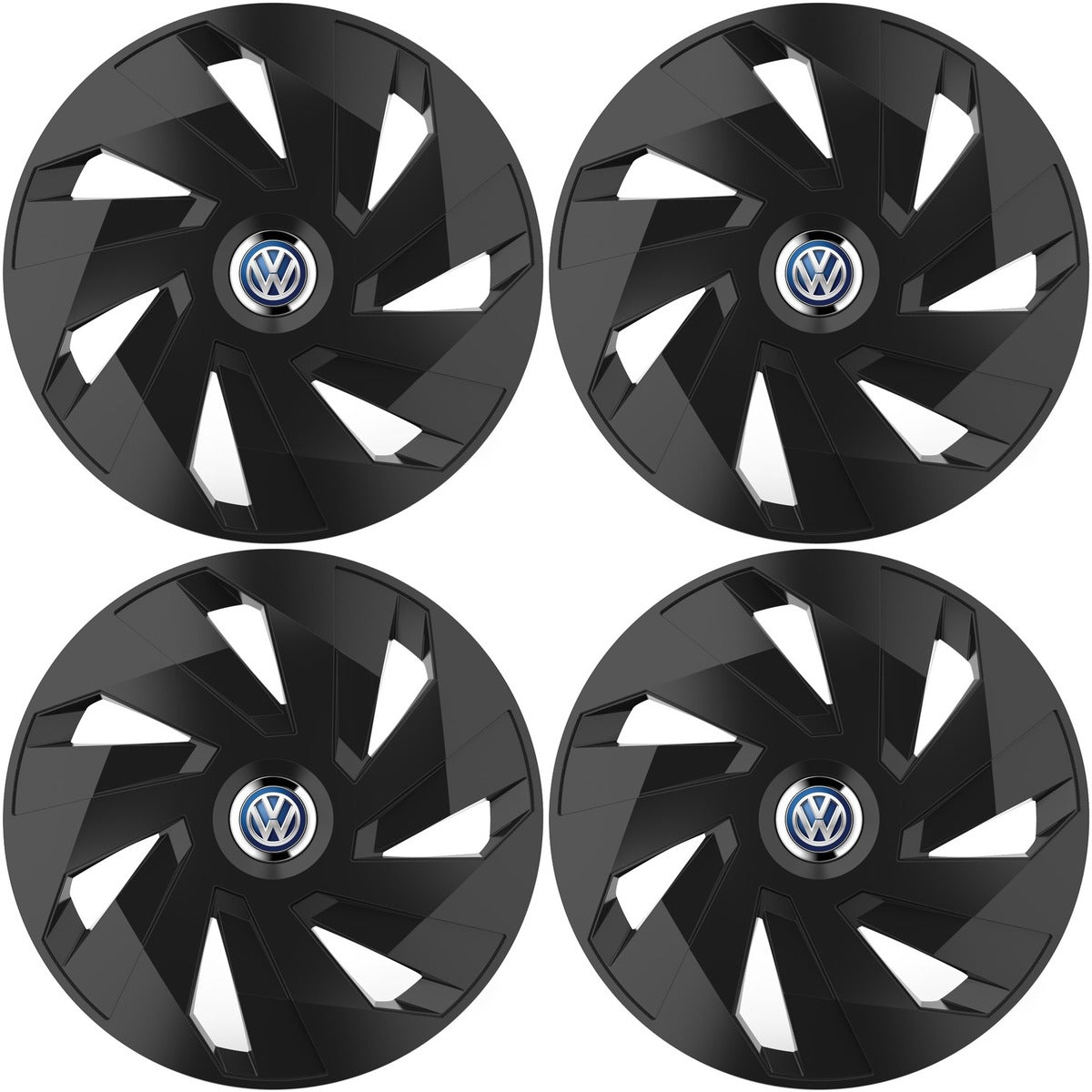 Set 4 capace roti 15 inchi (R15) compatibile VOLKSWAGEN, Model Vector Negru