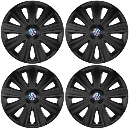 Set 4 capace roti 15 inchi (R15) compatibile VOLKSWAGEN, Model Aviator Negru