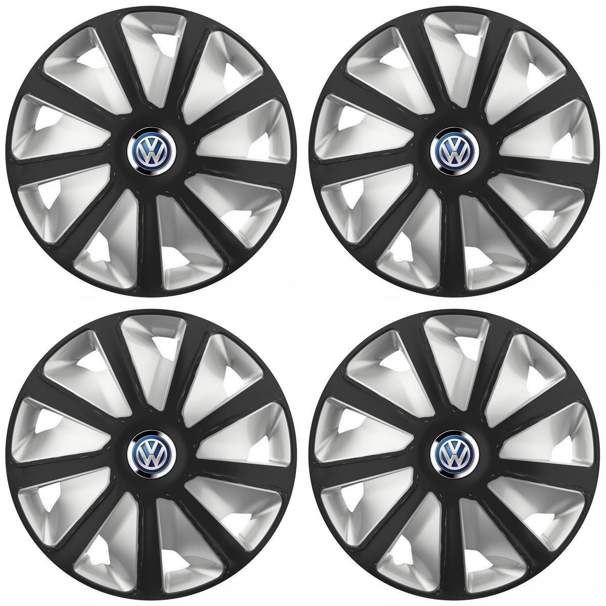 Set 4 capace roti 16 inchi (R16) compatibile VOLKSWAGEN, Model Van Negru-Gri