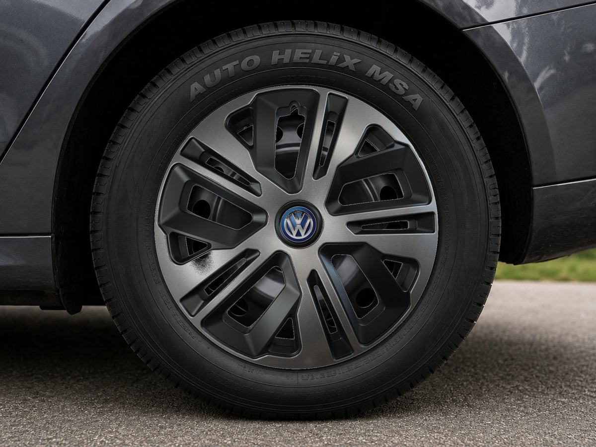 Set 4 capace roti 16 inchi (R16) compatibile VOLKSWAGEN, Model Raven Grafit